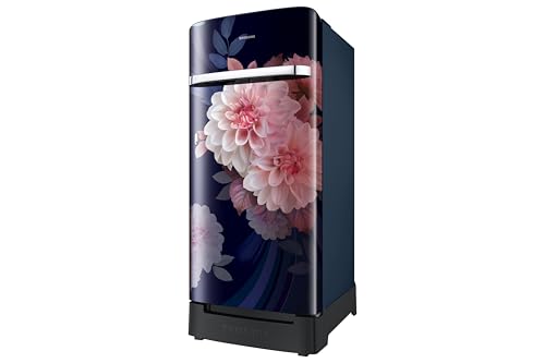 Image of Samsung 189 L, 5 Star, Digital Inverter, Direct-Cool Single Door Refrigerator (RR21H2H25BB /HL, Begonia Blue, Base Stand Drawer, Single Touch Defrost, 2026 Model)