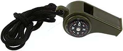 SOLDOUT 3 in 1 Multifunction Wear Resistant Portable With Compass Thermometer Whistle Outdoor Camping Hiking Keychain