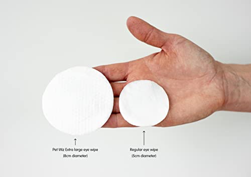 pet wiz Aloe Vera Augenwischtücher für die Reinigung von Hunden und Katzen, Größe XL, 1 Dose