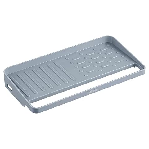 YOHOM Kitchen Sink Sponge Holder Organizer for Countertop Soap Tray Dishwashing Sponge Holder with Suction Cups Dish Cloth Holder in Sink Scrubber Holder Cover