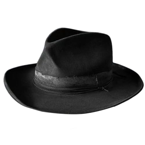 Chapeau plat en laine homme déguisement panama pour fête et scène