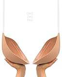 Foster Strapless Bra Sticky Bra Push Up Sticky Boobs for Women Invisible Silicone Bras for Backless Strapless Dress DDD Beige