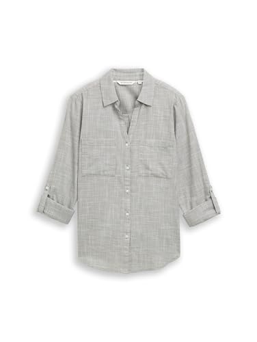 Bluse mit Brusttaschen aus Baumwolle – Ansicht 4