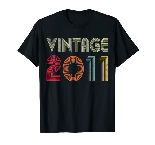 Vintage 2011 Funny 12 Years Old Boys Girls 12th Birthday T-Shirt