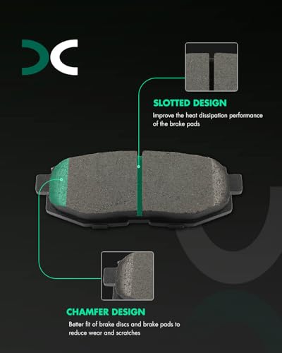 Image of SCITOO D1539 D1124 Front Semi-Metal Rear Ceramic Brake Pads Sets w /Hardware Replacement For Scion For FR-S 2013-2016,For Subaru For BRZ 2013-2017,For Toyota For 86 2017-2020