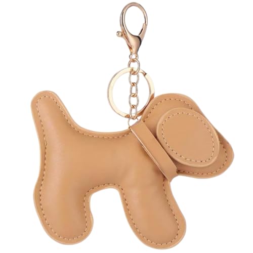 Wei Tech Hund Schlüsselanhänger – Niedlicher Welpen-Anhänger aus PU-Leder, Deko-Accessoire für Schlüssel, Taschen & Rucksäcke, Stylischer Begleiter für unterwegs