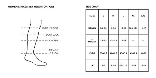 DARN TOUGH (Style 1824) Women's Yeti Snow Sock - Glacier, Large - Thumbnail 2