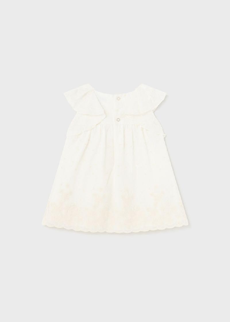 Mayoral Baby Mädchen Taufkleid festlich Bestickt cremefarben, Größe:92, Farbe:Creme