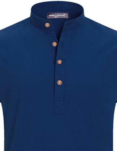 Image of Univibe Men Solid Cotton Blend Straight Kurta Shirt