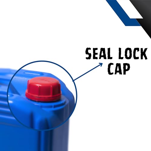 Image of V METAL ARTS Plastic Jerry Can | 25 Liter | Leak Proof Gallon | Water Storage Drum | Refillable Empty Can with Sealed Cap | Blue PVC Gallon | Fuel & Chemical Storage Container | for Generators, Jeeps, Marine, Boat and Vehicles