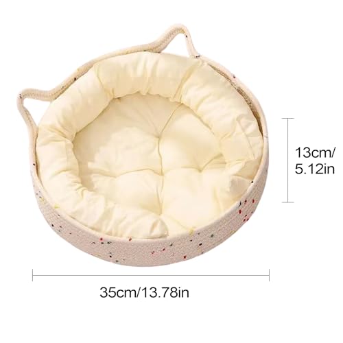 Lit pour chats et petits chiens, coussin nid en corde de coton tressé - 6