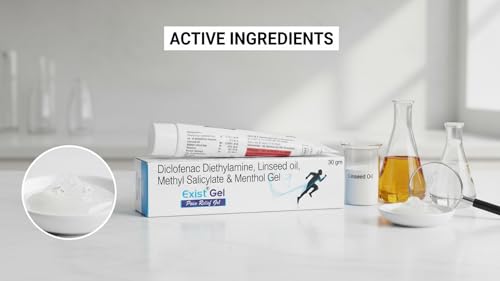 Image of Exist Pain Relief Gel - Fast & Powerful Relief for Back, Muscle, Joint & Knee Pain | Helps with Sports Injuries, Strains, Cramps & Gym Aches | 30g Each, Pack of 10 (300g Total)