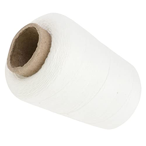 Operitacx 1 Rollo Hilo de algodón Comestible Hilo de Carnicero de algodón envase cocinando Hilo para Atar jamón carnicería Hilo de algodón para cocinar Cordel Apto para Alimentos Blanco