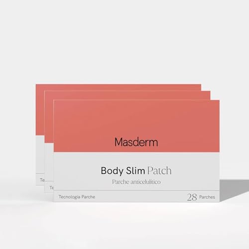MASDERM - Parches Adelgazantes Anticelulitis, 28 Unidades, Parches Adelgazantes con Cafeína y Extractos Naturales, Reduce Grasa Localizada, Reafirma la Piel, Tratamiento Corporal de 28 Días