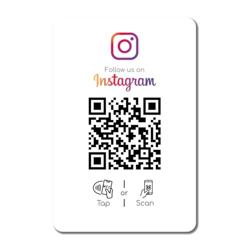 Image of Instagram NFC Card | Along with QR Code | Boost Instagram with Tap or Scan | Pre-Configured PVC Card | With Dashbboard