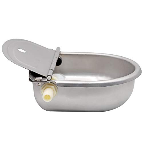 image for MUDUOBAN Stainless Steel Automatic Waterer Bowl Horse Cattle Goat Shee