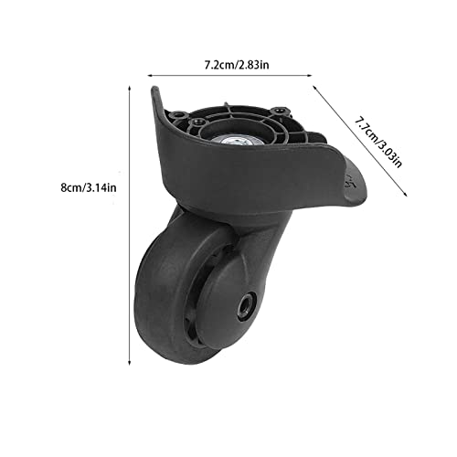Luggage Wheel, Suitcase Wheel Universal Luggage Replacement Outdoor Supplies Black (S)2