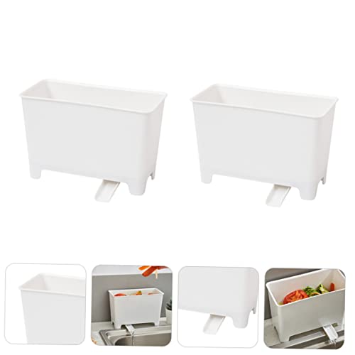 Set 2 canecas de basura para cocina de plástico con tapa miniatura 7