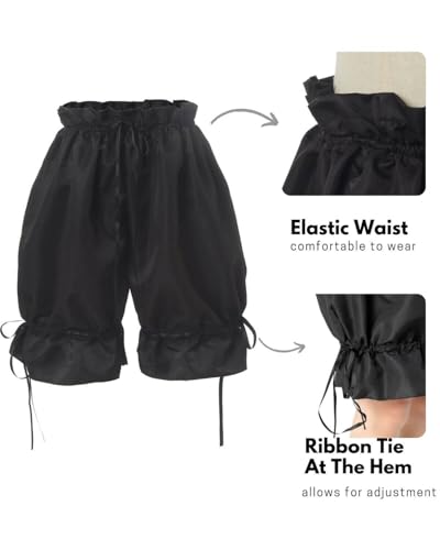 Nuoqi Womens Lolita Bloomers Maid Ruffle Pumpkin Pants Shorts4