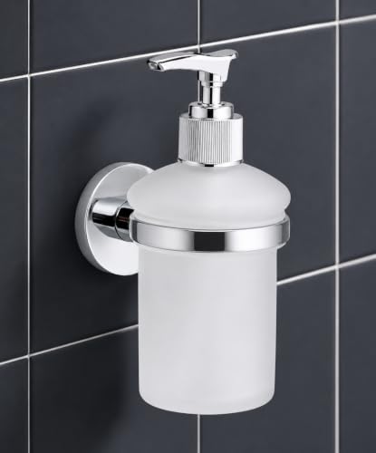 IPEA Distributeur de Savon Adhésif Mural – Pas Besoin de Perçage – Design Moderne – élégant Bouteille Mural pour Savon Liquide à Coller dans la...