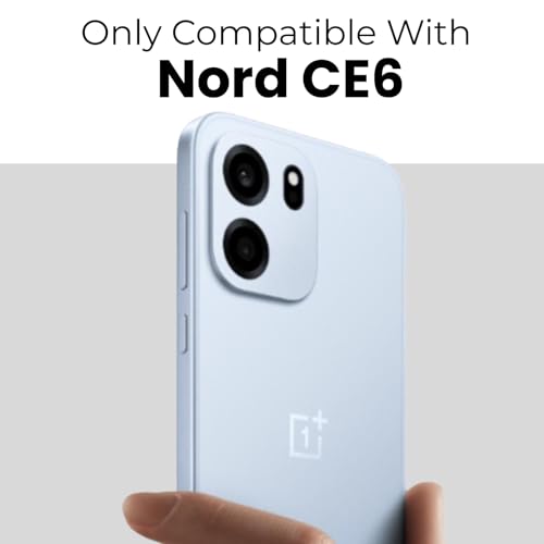 Image of RIGGEAR Shockproof Sleek Hybrid Armor Magnetic Back Cover Case Compatible with MagSafe Accessories for OnePlus Nord CE 6 5G (Smoke Black Matte PC + Black TPU Bumper)