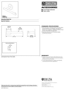 Miniatura 3 de Delta Trinsic - Soporte para papel higiénico y toallero en negro mate