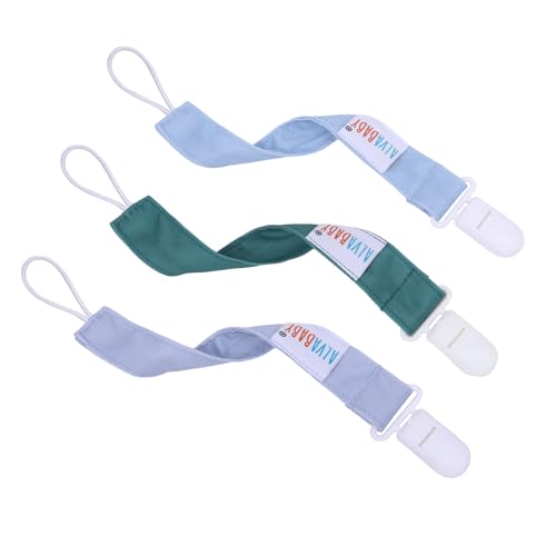 Image of ALVABABY Baby Pacifier Clips Paci Universal Holder Leash Pacifier Clip Binky Holder for Teether Soothie 8 Pack 8DP06A