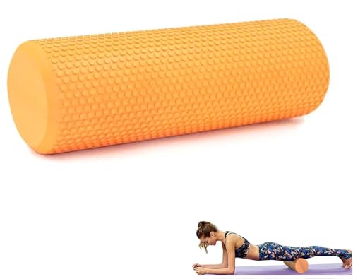 Rodillo Masajeador. Rodillo de Espuma para Terapia y Masaje Muscular. Rodillo para Fitness, Pilates y Yoga. Fitness Foam Roller. Cilindro de Gomaespuma para Alivio de Dolores y Entrenamiento. 45x15cm