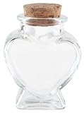 Santex mariage Caja de 12 Mignonnets tarro corazón cristal tapón corcho