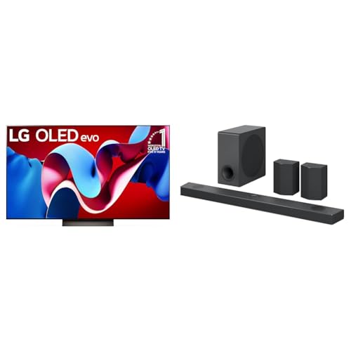 Image of LG 65-Inch Class OLED evo C4 Series Smart TV 4K with Alexa Built-in (OLED65C4PUA, 2024)LG Sound Bar with Surround Speakers S95QR - 9.1.5 Channel, 810 Watts Output, Black