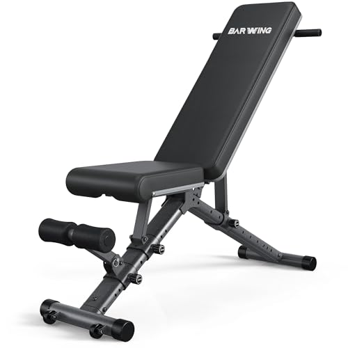 BARWING Adjustable Weight Bench Workout Bench, 1000 LB Heavy Duty Incline Decline Bench for Home...