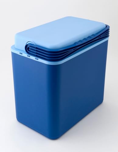 aro Frigorifero Portatile Passivo, Plastica, 24 L, Tempo di Isolamento da 5°C a 15°C: 9 Ore (circa), Maniglia Blocca Coperchio, Blu, Ideale per Campeggio o Spiaggia