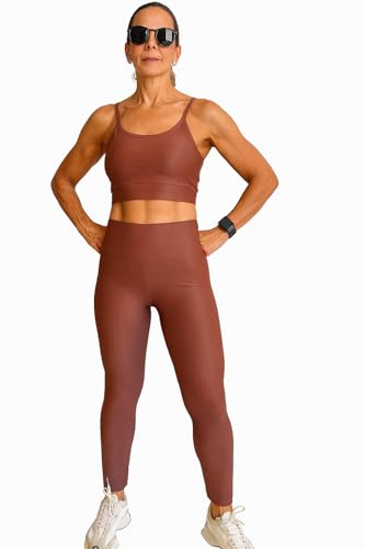 Conjunto Academia Feminina - Calça Legging e Top - Roupa de Academia Confortávei - Moda Fitness com