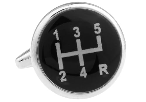 Gemelos de plata y latón negro con diseño exclusivo para esmoquin 4