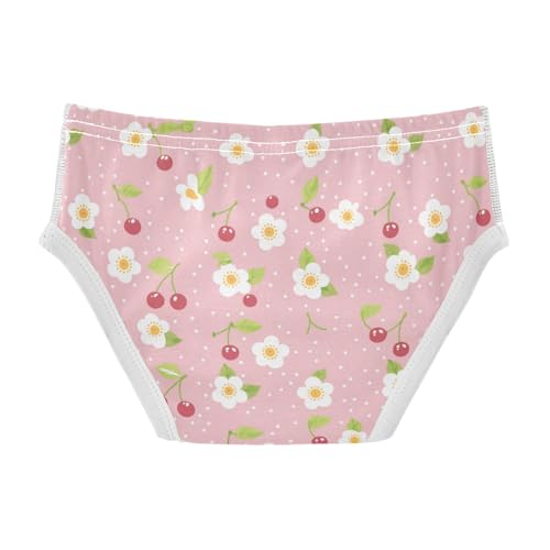 Wusikd Cute Cherry Boys' Underwear Cotton Flower Pink Boys Briefs Soft Toddler Underwear 2T2