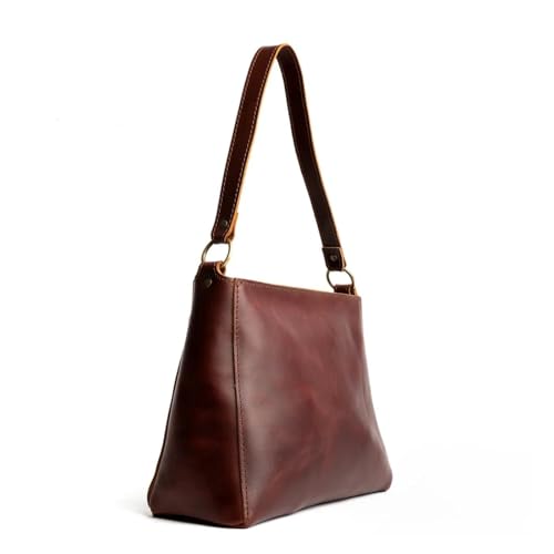 Image of Portland Leather Goods Triangle Shoulder Bag for Women - Handmade from the Finest Full-Grain Hides | Handmade