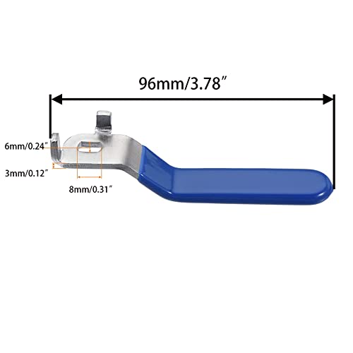 3pcs Blue Lever Handle for Ball Valve Total length 96mm,Hole Size 6x8mm,Hole Thickness 3mm（6x8x3mm） by It Works Great - Used condition - Image 2