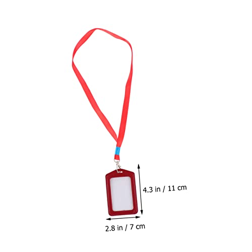 Housse de carte identité cuir avec tour de cou porte-badge