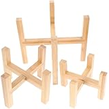Base de pot de fleurs : le support pour plantes d'intérieur est fabriqué en bois de , sûr et durable à utiliser, pas facile à casser, support pour pots de fleurs