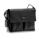 schwarz The Bridge Umhängetasche Umhängetasche Schwarz Leder Unisex, Schwarz