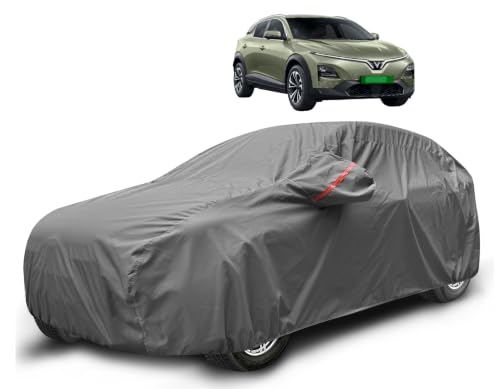 Image of Auto Hub Car Cover Compatible with Vinfast VF 6 with Mirror Pocket, Waterproof Layers, VF6 Car Cover Waterproof - Taiwan Grey