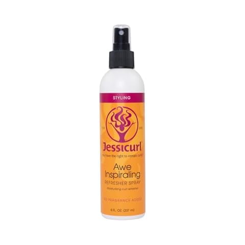 Jessicurl, Awe Inspiraling Spray, No Fragrance Added, 8 Fl oz. Moisturizing Midday Curl Refresher Spray for Curly Hair, Curl Defining Cover