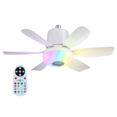 Ventilateur de plafond avec lumières et télécommande silencieux pour chambre