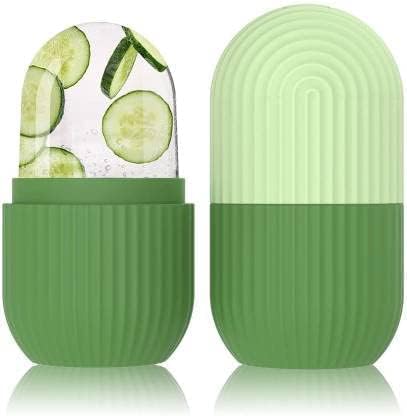 VALKYRIE Ice Roller For Face Eyes and Neck To Brighten Skin & Enhance Your Natural Glow/Reusable Facial Treatment to Tighten & Tone Skin & De-Puff The Eye Area (FEV GREEN)