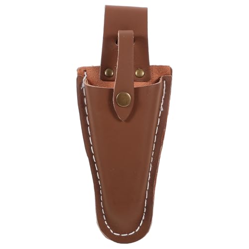 Zerodeko Funda de Cuero Genuino para Tijeras de Podar Estuche Protector Resistente para Tijeras de Jardinería Funda para Cinturón Uso en Poda y Jardín Color Aleatorio