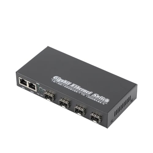Convertisseur de média Gigabit et commutateur fibre optique 4 SFP 3 RJ45 émetteur-récepteur