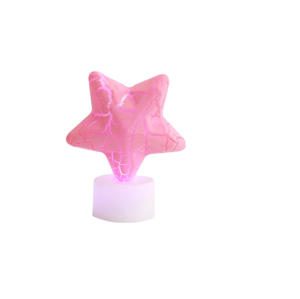 WSEDR Star Night Light, Creative Crack Cute Decoration Night Light, Suitable for Children's Room, Living Room, Bedroom Home Decoration (5 Pieces)