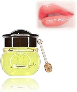 Lip Sleeping Mask Lip Mask Overnight Strawberry Lip Masks Skincare Lip Oils,Lip Moisturiser for Dry Chapped Peeling Cracked Lips Fades Lip Lines,Lip Balm Locks In Moisture Lip Care (Honey)