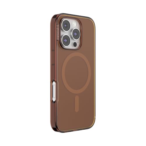 Image of PopSockets Polycarbonate iPhone 16 Pro Case Compatible with Magsafe, Phone Case for iPhone 16 Pro, Wireless Charging Compatible, Case Back Cover Only - Amber