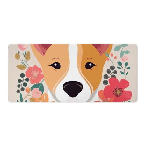 Tapis de souris de jeu grand format floral grand tapis de bureau ordinateur pc